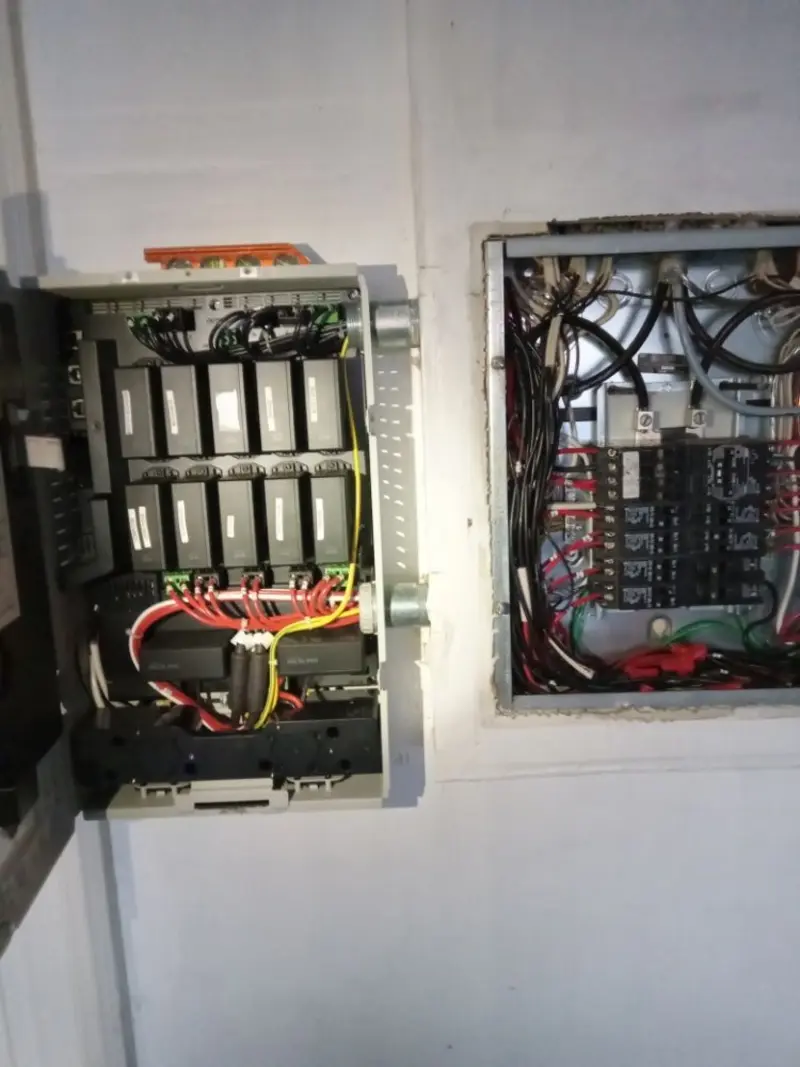 Electrical panel upgrade completed for Security Camera Wiring in Wedgefield